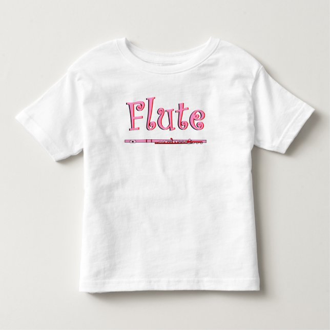 Camiseta Infantil Flauta Rosa (Frente)