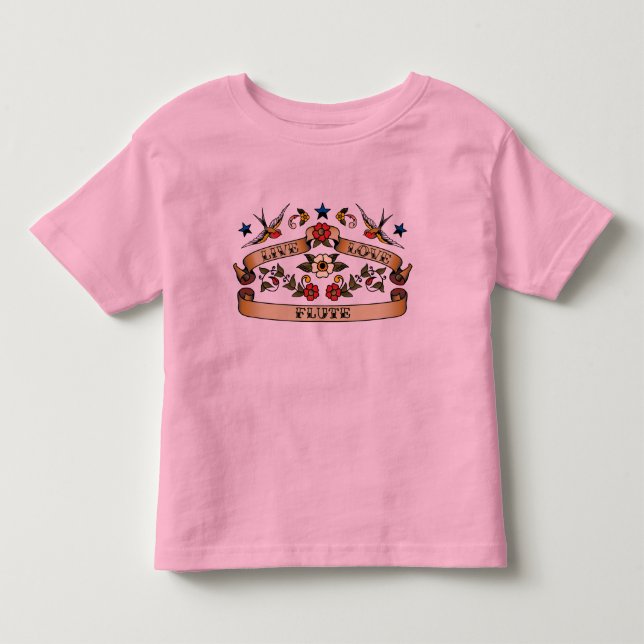 Camiseta Infantil Flauta viva do amor (Frente)