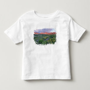 Camiseta Infantil Fleabane-roxa (erigeron peregrinus) e Amarela