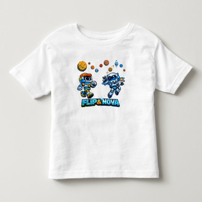 Camiseta Infantil FLIP & NOVA Space Explorer (Frente)