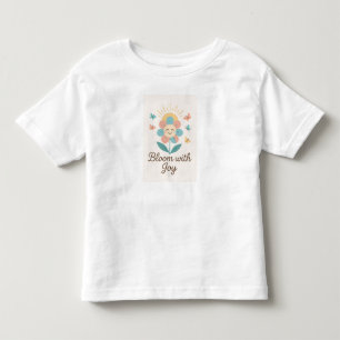 Camiseta Infantil "Flor alegre - Arte Floral Brilhante e alegre"