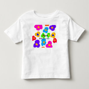 Camiseta Infantil Flor de arco-íris orgulho amor adicionar nome text