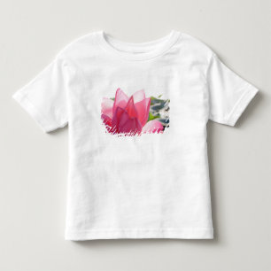 Camiseta Infantil flor de lótus [Nelumbo speciosum] em plena