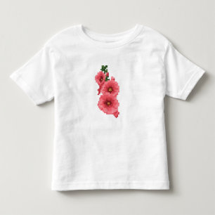Camiseta Infantil Flor de Malva-Rosa Pixelada