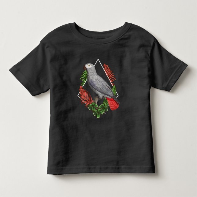 Camiseta Infantil Flor-do-rio-Cinza-africano (Frente)