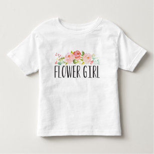 Camiseta Infantil Flor Girl Toddler Tee   Bridesmaid