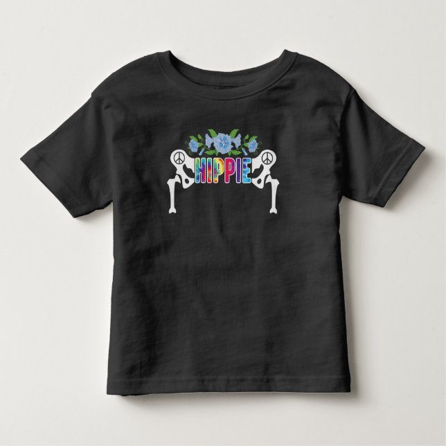 Camiseta Infantil Flor Hippie de Recuperação de Cirurgia de Substitu (Frente)