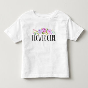 Camiseta Infantil Flor Rapariga Roxa Teia   Bridesman