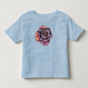 Camiseta Infantil Flor Rosa colorido