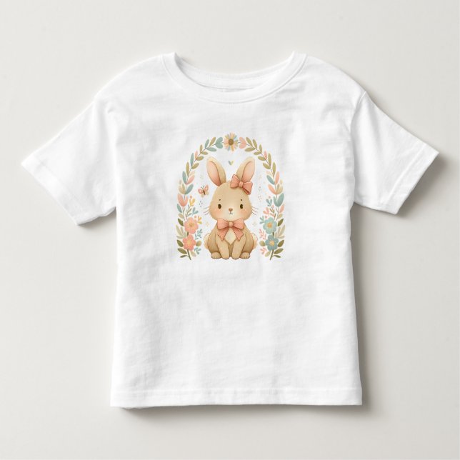 Camiseta Infantil Floral Páscoa Bunny (Frente)