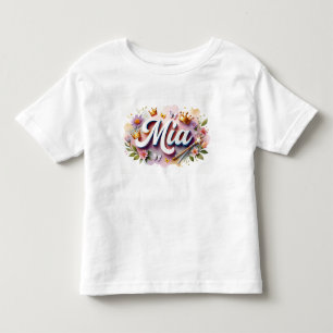 Camiseta Infantil Floral Personalizada da Princesa