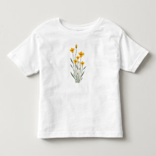 Camiseta Infantil Flores Amarelas Sunny Vintage