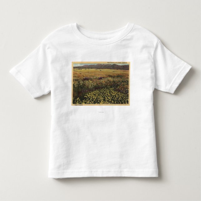 Camiseta Infantil Flores de CaliforniaWild no deserto (Frente)