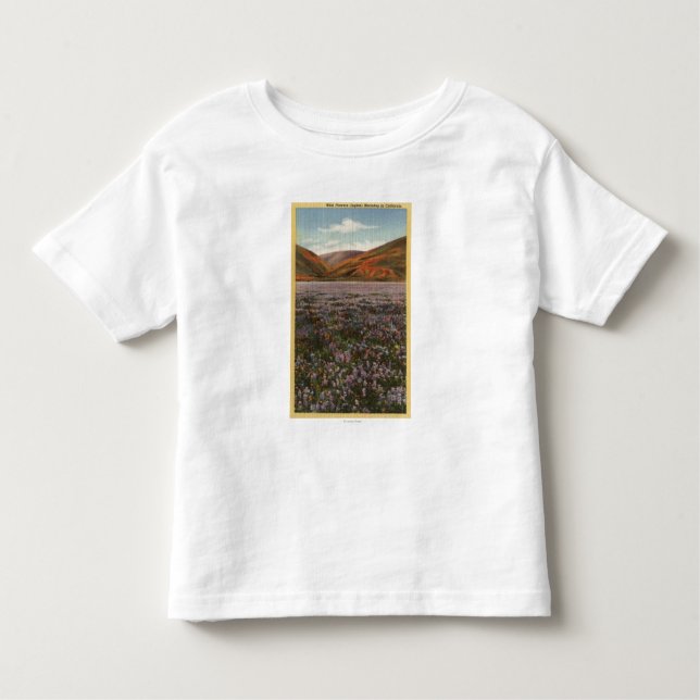 Camiseta Infantil Flores do Lupine de CaliforniaWild na flor (Frente)
