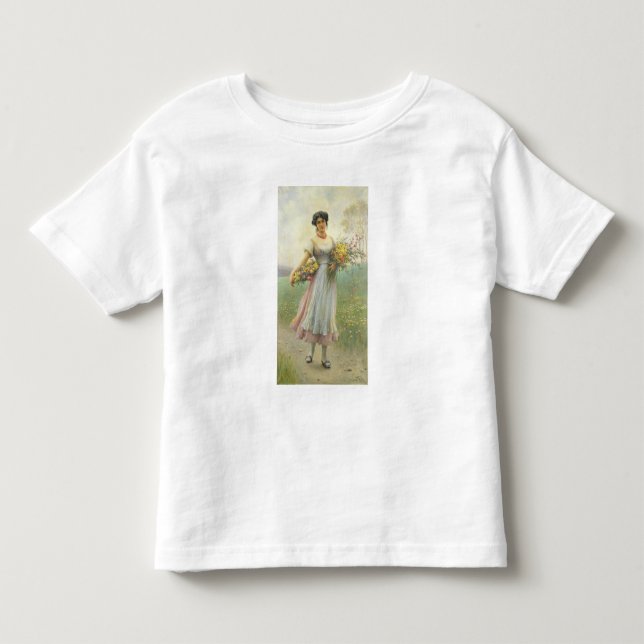Camiseta Infantil Flores do primavera (Frente)