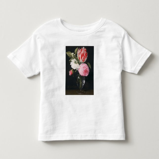 Camiseta Infantil Flores em um vaso de vidro (Frente)