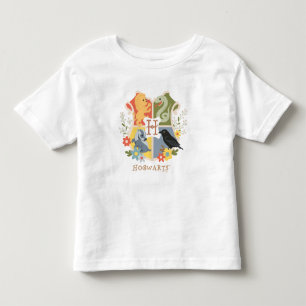 Camiseta Infantil Flores Mágicas Brasão HOGWARTS™