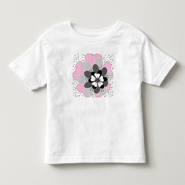 Camiseta Infantil Flores rosa (Frente)