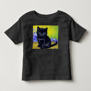 Camiseta Infantil Flores Roxas Pretas de Gogh
