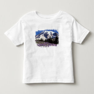 Camiseta Infantil flores silvestres de verão na base do Monte Rainie