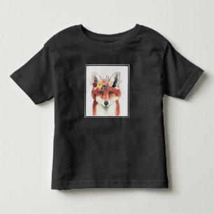 Camiseta Infantil Floresta da Coroa Flor Fox