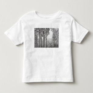 Camiseta Infantil Floresta verde no inverno