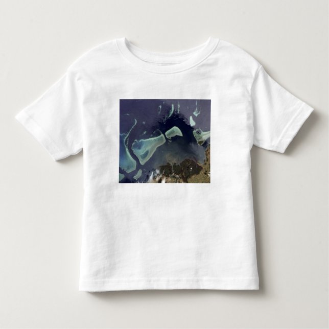 Camiseta Infantil Floresta verde profunda em terra (Frente)