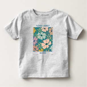 Camiseta Infantil Flower Market Madrid Impressão