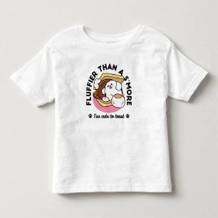 Camiseta Infantil Fluffier Tha S’more - Cute Dog and Dessert Pun