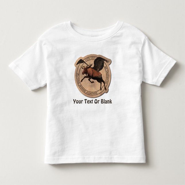 Camiseta Infantil Flying Moose Aviation Patch (Frente)