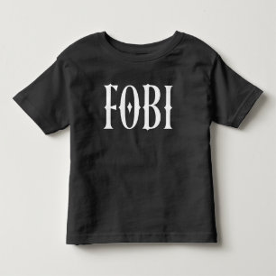 Camiseta Infantil FOBI Medo de ser incluído humor negro gótico