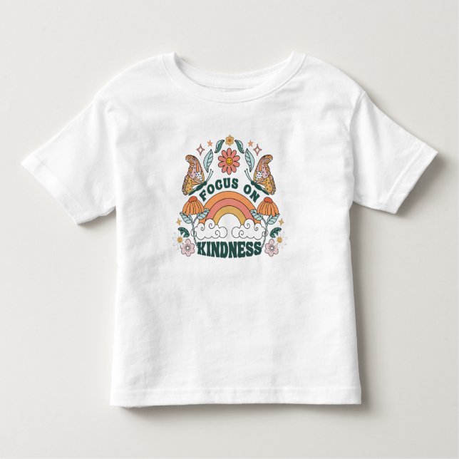 Camiseta Infantil Foco na bondade Gráfico do Groovy (Frente)