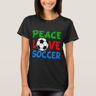 Camiseta Infantil Fofa de Futebol Paz Amor