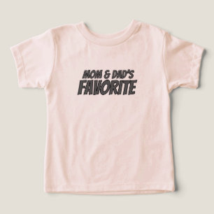 Camiseta Infantil Fofa – Favorito da Mamãe e do Pa