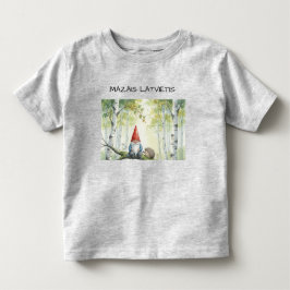 Camiseta Infantil Fofo gnomo letão Latvietis personalizado