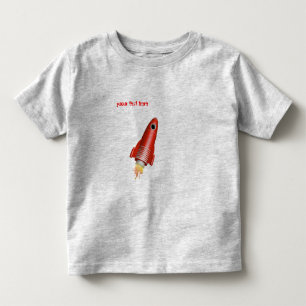 Camiseta Infantil foguete vermelho