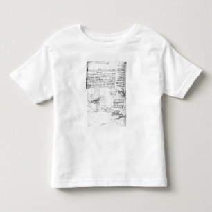 Camiseta Infantil Fol.145v-a, página do caderno de da Vinci