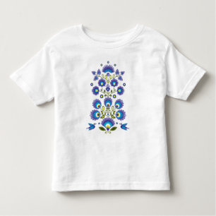 Camiseta Infantil Folha Azul e Verde
