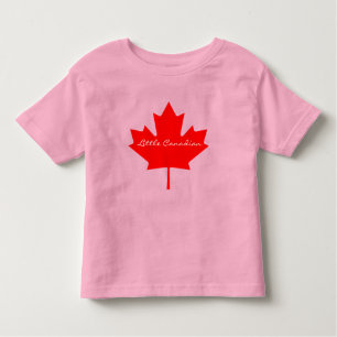 Camiseta Infantil Folha de Maçal Vermelho canadense branca Canadá