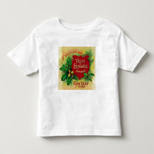 Camiseta Infantil Folha LabelPorterville alaranjado do carvalho, CA