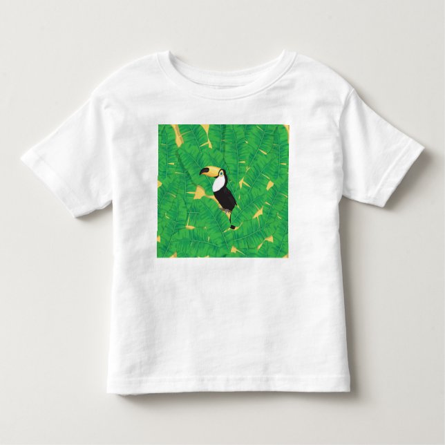 Camiseta Infantil Folhas de tucano e de banana (Frente)