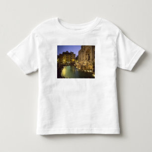 Camiseta Infantil Fonte de Trevi à noite, Roma, Lazio, Itália