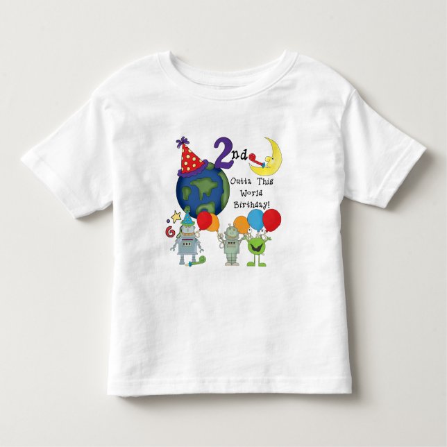 Camiseta Infantil Fora deste segundo aniversário do Mundo (Frente)
