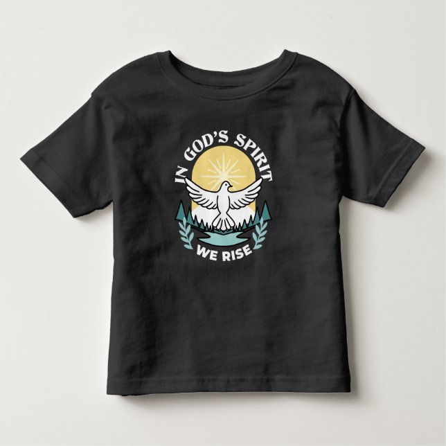 Camiseta Infantil Força Espiritual em Deus - Assustador do Cristão (Frente)