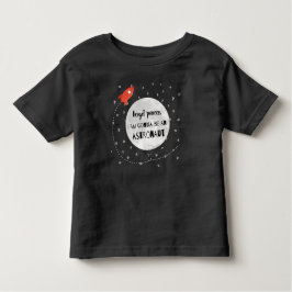 Camiseta Infantil Forget princess astronaut foguete universo lua