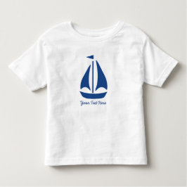 Camiseta Infantil Formal azul náutico do veleiro personalizado