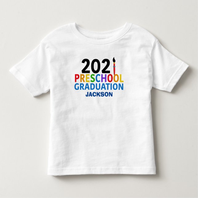 Camiseta Infantil formando Personalizado de Graduação da Pré-escola  (Frente)
