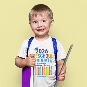 Camiseta Infantil Formando Pré-Escolar 2026 Fofo Personalizável