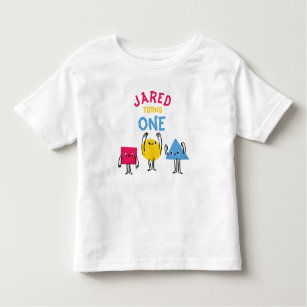 Camiseta Infantil Formas Bastantes Primeira Celebração de Aniversári