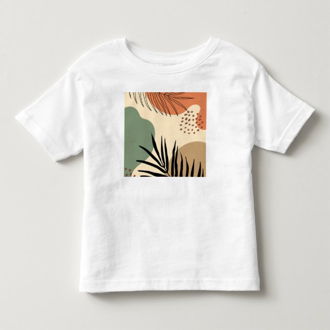 Camiseta Infantil Formas orgânicas botânicas (Frente)